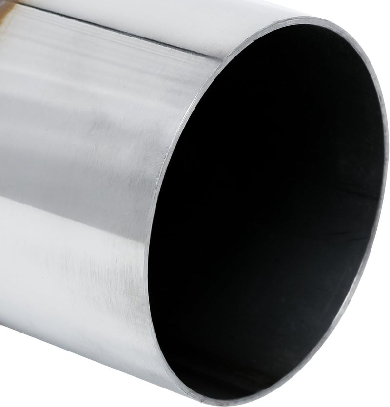 M-AUTO Single Chamber Muffler, 2.5" Inlet and Outlet, Universal Stainless Steel Exhaust Assembly, 16" Length, Black - Image 4