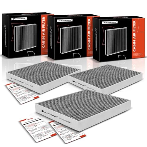 A-Premium 3-PC Cabin Air Filter with Activated Carbon Compatible with Hyundai & Kia - Kona 18-22, Tucson 16-21, Veloster 19-21, Venue 20-23, Seltos 21-23, Soul 20-23, Sportage 17-22 - Image 1