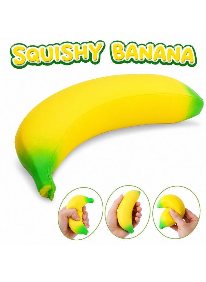 Novelty Squishy Banana Slow Rising Stress Relief Toy – Soft Squeeze Sensory Fidget Toy for Kids & Adults - Image 1