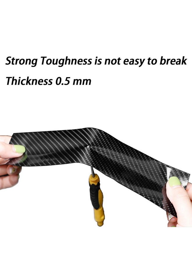 Sounce High Gloss Anti Scratch Black Carbon Fiber Paint Protection Film Tape for Car Seal Anti-Dust Waterproof Strip Door Edge Cover Guard Step Cover Tape for Protection and Decoration (Black) - Image 4