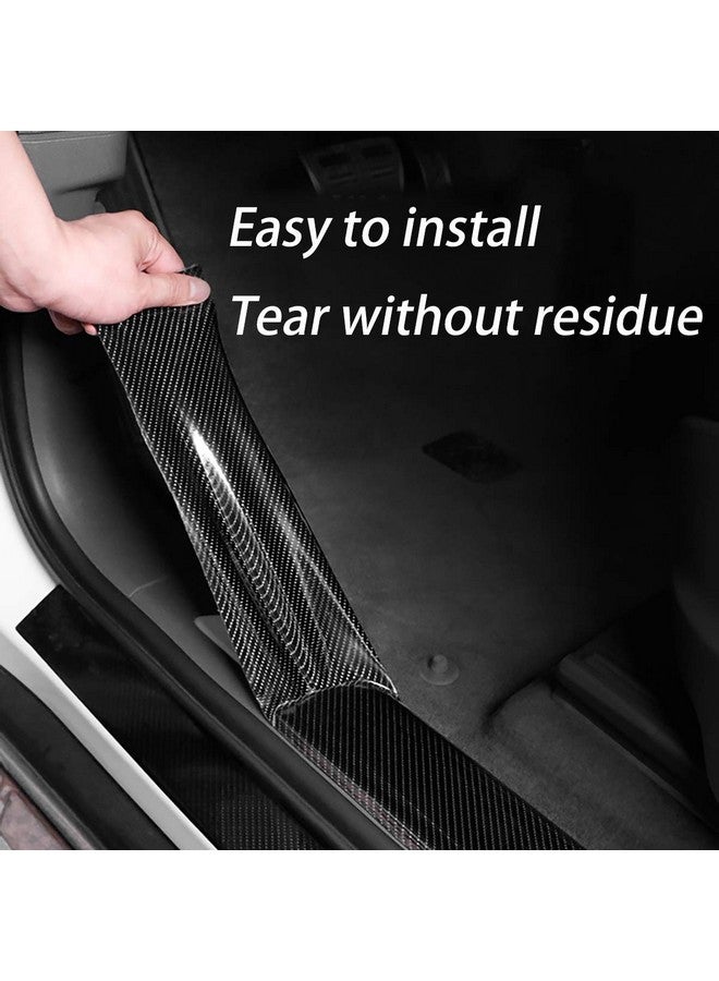 Sounce High Gloss Anti Scratch Black Carbon Fiber Paint Protection Film Tape for Car Seal Anti-Dust Waterproof Strip Door Edge Cover Guard Step Cover Tape for Protection and Decoration (Black) - Image 2