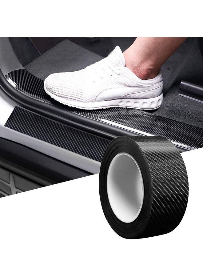 Sounce High Gloss Anti Scratch Black Carbon Fiber Paint Protection Film Tape for Car Seal Anti-Dust Waterproof Strip Door Edge Cover Guard Step Cover Tape for Protection and Decoration (Black) - Image 1