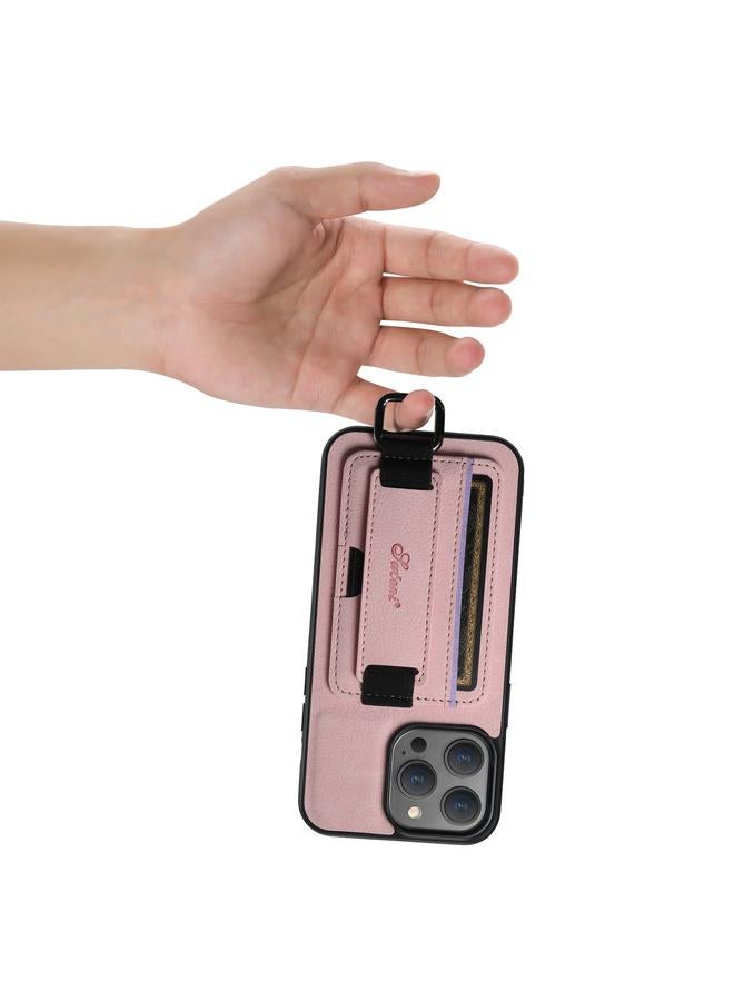 Suteni Case For iPhone 14 Plus H13 Litchi Leather Wrist Strap Wallet Back Phone Case - Image 5