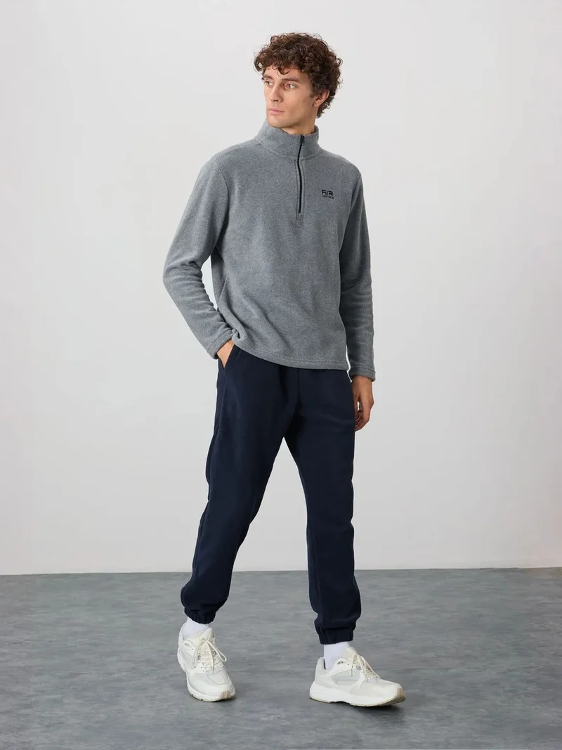 TOMMYLIFE TOMMY Men's Plush Half-Zip Sweatshirt
