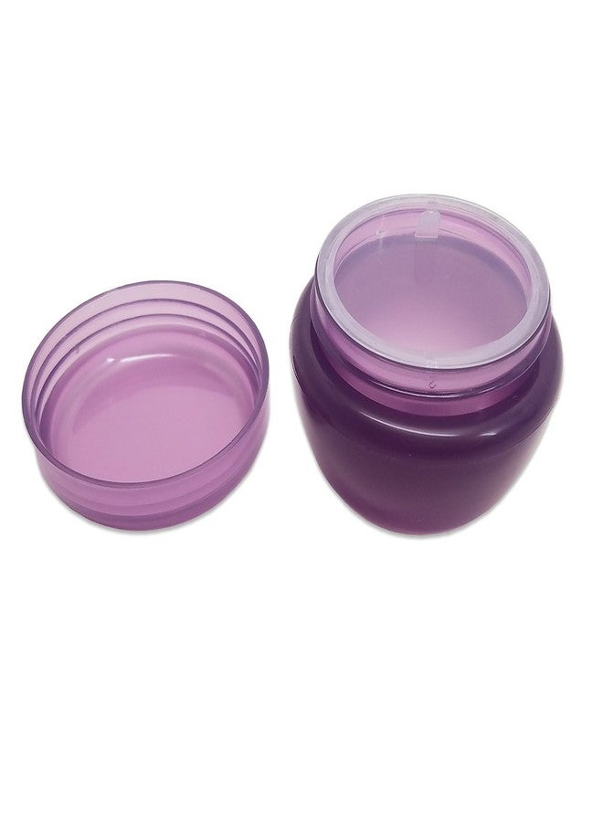 Beauticom® 24 Pieces 50G/50ML PURPLE Color Frosted Container Jars with Inner Liner for Lotion, Toners, Lip Balms, Makeup Samples - BPA Free - Image 3
