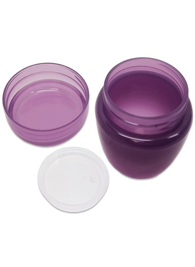 Beauticom® 24 Pieces 50G/50ML PURPLE Color Frosted Container Jars with Inner Liner for Lotion, Toners, Lip Balms, Makeup Samples - BPA Free - Image 5