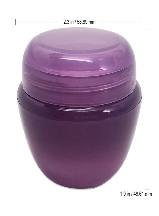 Beauticom® 24 Pieces 50G/50ML PURPLE Color Frosted Container Jars with Inner Liner for Lotion, Toners, Lip Balms, Makeup Samples - BPA Free - Image 2