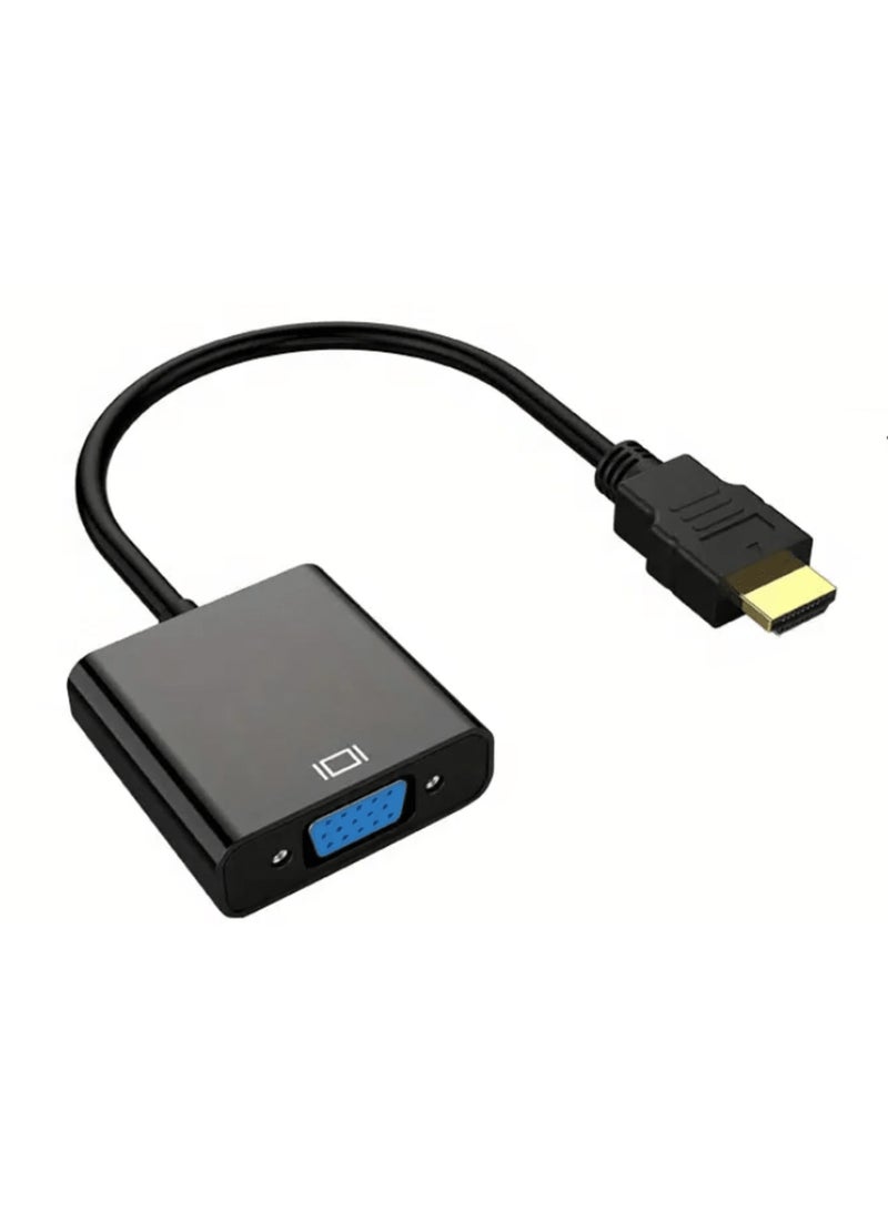 محول كابل من اتش دي ام اي HDMI الى في جي ايه VGA اتجاه واحد طول 15 سم - Image 1