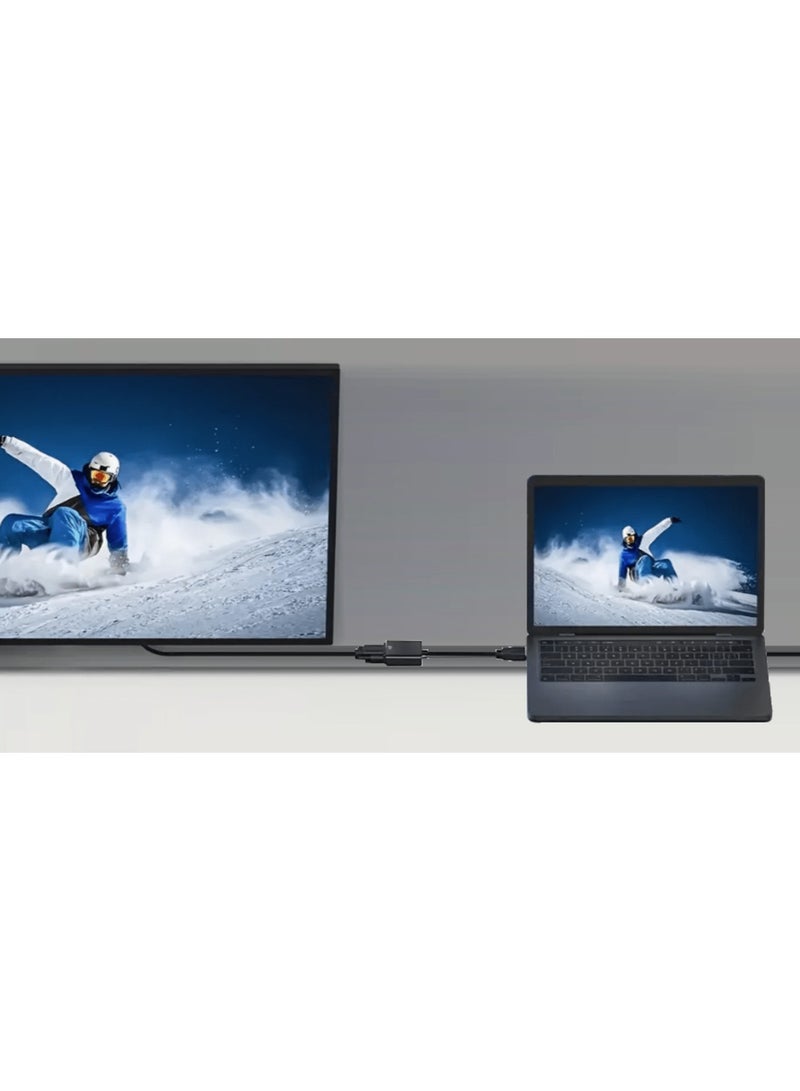 محول كابل من اتش دي ام اي HDMI الى في جي ايه VGA اتجاه واحد طول 15 سم - Image 4