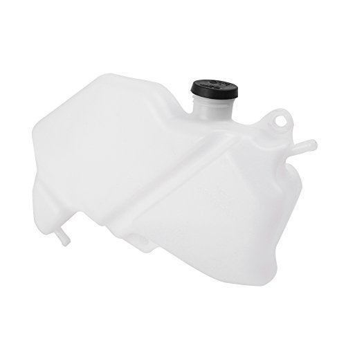 Mallofusa Motorcycle Radiator Water Coolant Reservoir Overflow Tank Replacement Compatible for Ninja ZX-6R 2009 2010 2011 2012 White - Image 1