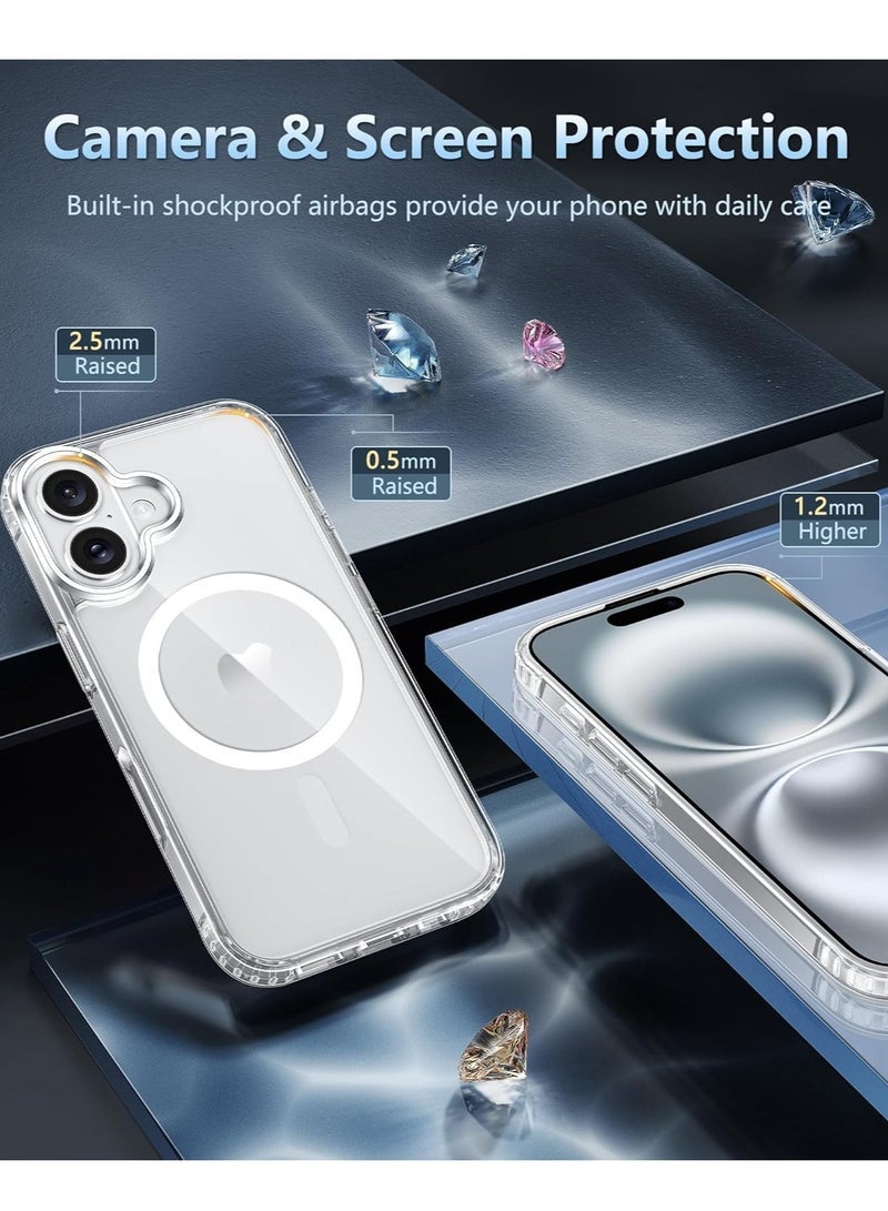 JAJEEK iPhone 17 Air Case Magsafe, Wireless Charging Support Clear iPhone 17 Air Cover Anti Scratch Shockproof Protective Phone Case for Apple iPhone 17 Air 6.6 inch - Image 2