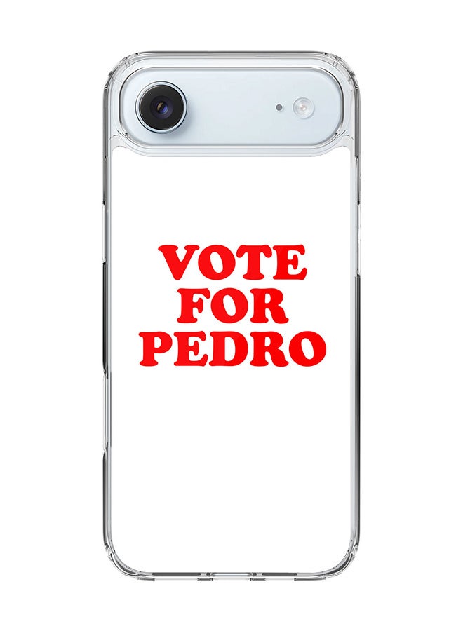 Stylizedd Classic Clear MagSafe Case for iPhone 17 Air , Hybrid Soft Case Flexible Edges Anti Drop TPU PC Gel Thin Transparent Cover [ Designed for iPhone 17 Air ] - Vote for Pedro