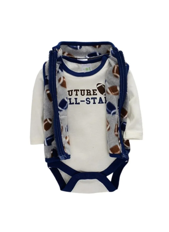 Bambimici Bambimici  All Star Print Long Sleeve Bodysuit with zipper and Pyjama - Multicolor