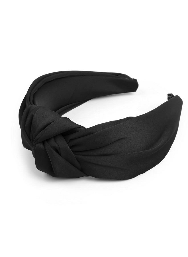 TERSE Knotted Headbands for Women Black Headband Non Slip Wide Thick Headband for Women’s Hair Fashion Hair Accessories Women Headbands for Hair Elastic Hair Bands for Women's Hair - Image 1