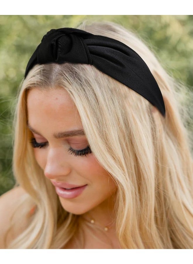 TERSE Knotted Headbands for Women Black Headband Non Slip Wide Thick Headband for Women’s Hair Fashion Hair Accessories Women Headbands for Hair Elastic Hair Bands for Women's Hair - Image 5