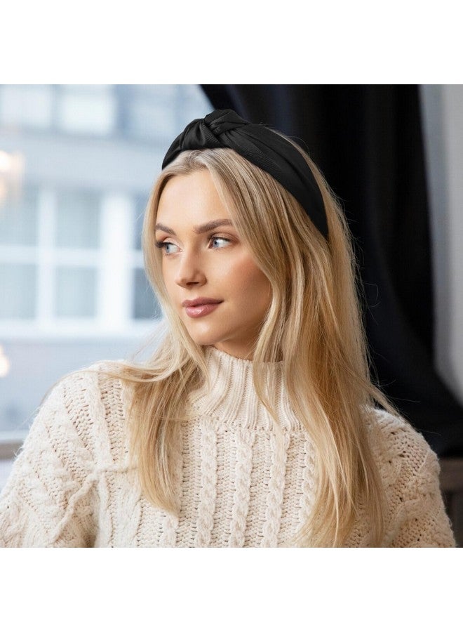 TERSE Knotted Headbands for Women Black Headband Non Slip Wide Thick Headband for Women’s Hair Fashion Hair Accessories Women Headbands for Hair Elastic Hair Bands for Women's Hair - Image 4