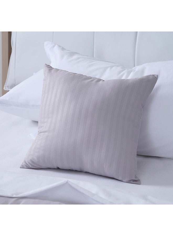 Pan Home Stria Microfiber Filled Cushion 40x40cm - Light Grey - Image 1