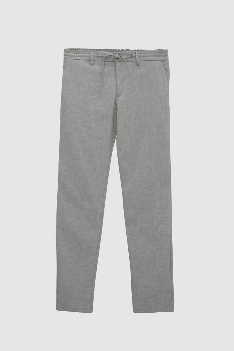D'S DAMAT Slim Fit Gray Elastic Waist Laced Zippered Lycra Comfortable Jogger Pants 2HC03ORTJGR01  - Image 4