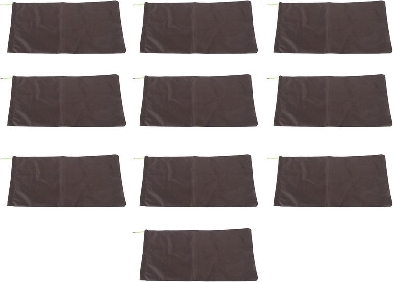 Sandless Sand Bags Flood Water Barriers, 10PCS Polyester 9.8x19.7in with Drawstring - Reusable Waterproof Lining, Durable Flood Prevention for Basement and Garage (Coffee) - Image 1
