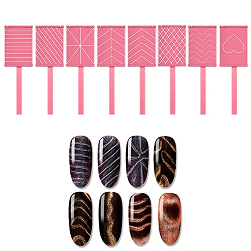 Ideal Swan Magnet Nail Art Polish Tool Set Cat Eye Gel Polish 3D Gel Cat Eye Plastic ToolSuitable for DIY 3d Magnetic Salon Studio or Home 8 Piece - Image 2