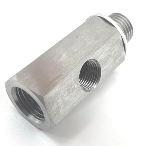 Larlansz Stainless Steel 1/4 NPT Female to 1/4 NPT Male with 1/8 NPT Port Oil Pressure Sensor Tee adapter Use to add oil pressure gauge and Turbo Supply Feed Line - Image 1