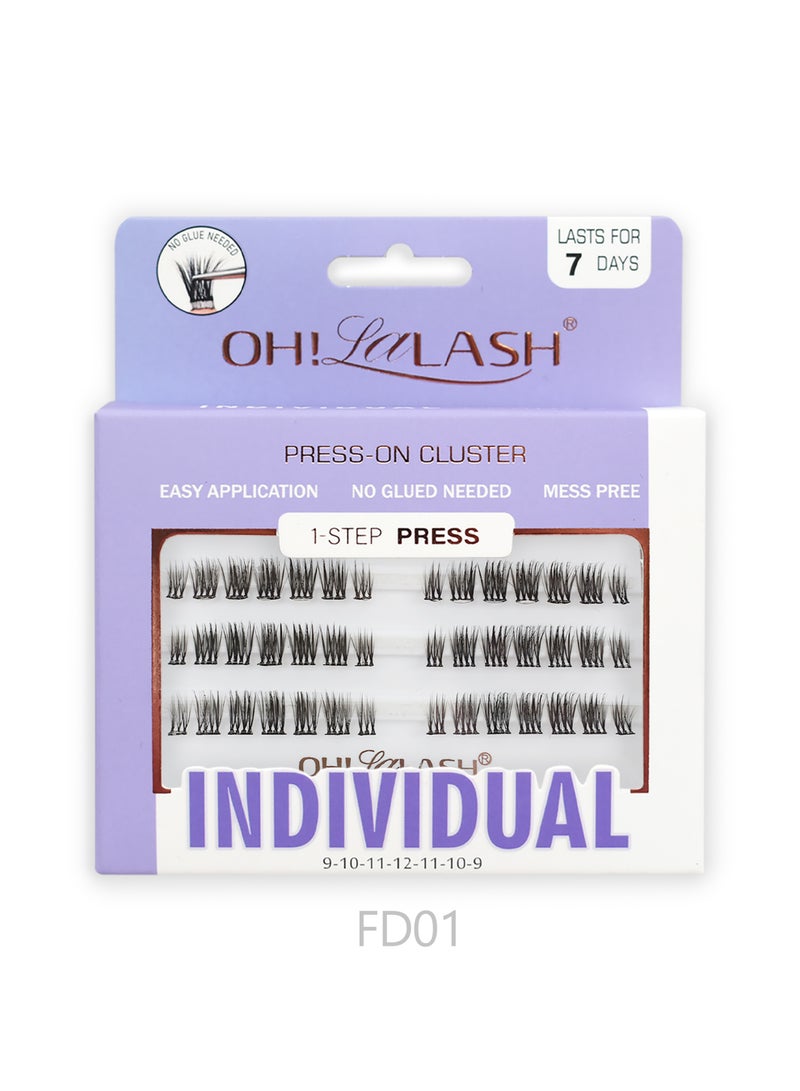 أوه! لالاش 30 قطعة من رموش تمديد ناعمة بمظهر طبيعي، رموش فردية للنساء - Image 1