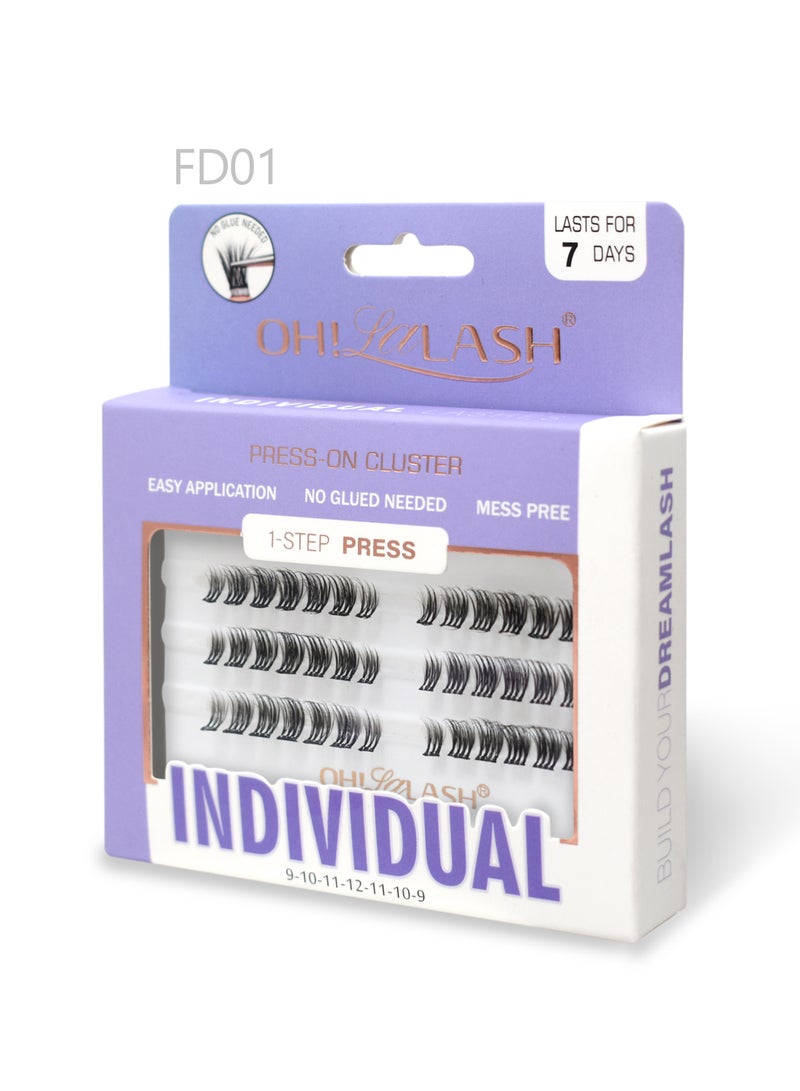 أوه! لالاش 30 قطعة من رموش تمديد ناعمة بمظهر طبيعي، رموش فردية للنساء - Image 2