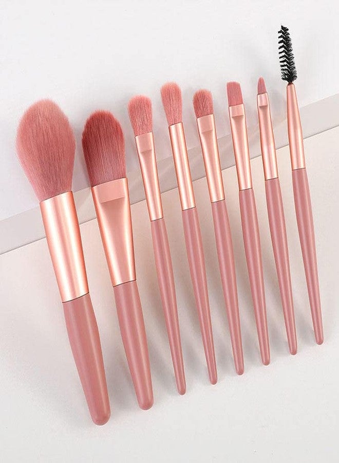 DD Retails Portable Eyes Makeup Brush Set || Synthetic Bristle Foundation Brush For Women || Face and Eyeshadow Makeup Brush Kit (Pack Of 8) - Image 1