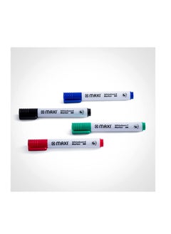Maxi Maxi Whiteboard Marker 4Pc Set With Duster In A Blister Card, Wmd4  - Image 2