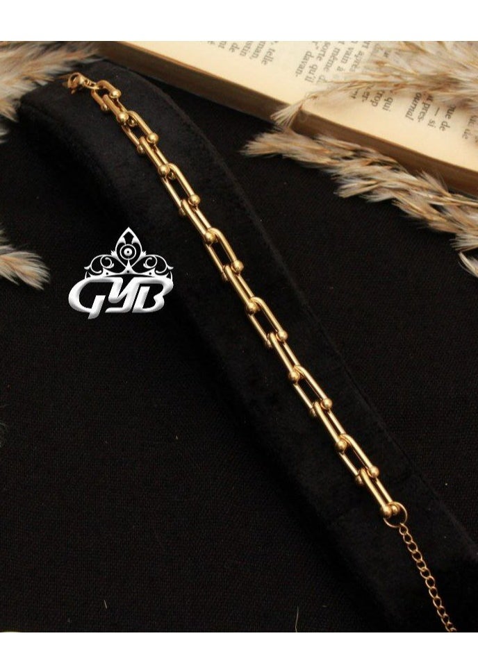 Generic - Gold plated stainless steel fixed color bracelet - Image 1