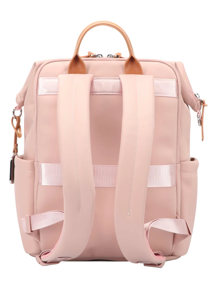 Bopai  Premium Durable Lightweight Ladies Laptop Backpack Water Resistant Synthetic Leather Daypack for Casual/Office/School/College, BO-LB791, Pink for Women | Best Price UAE