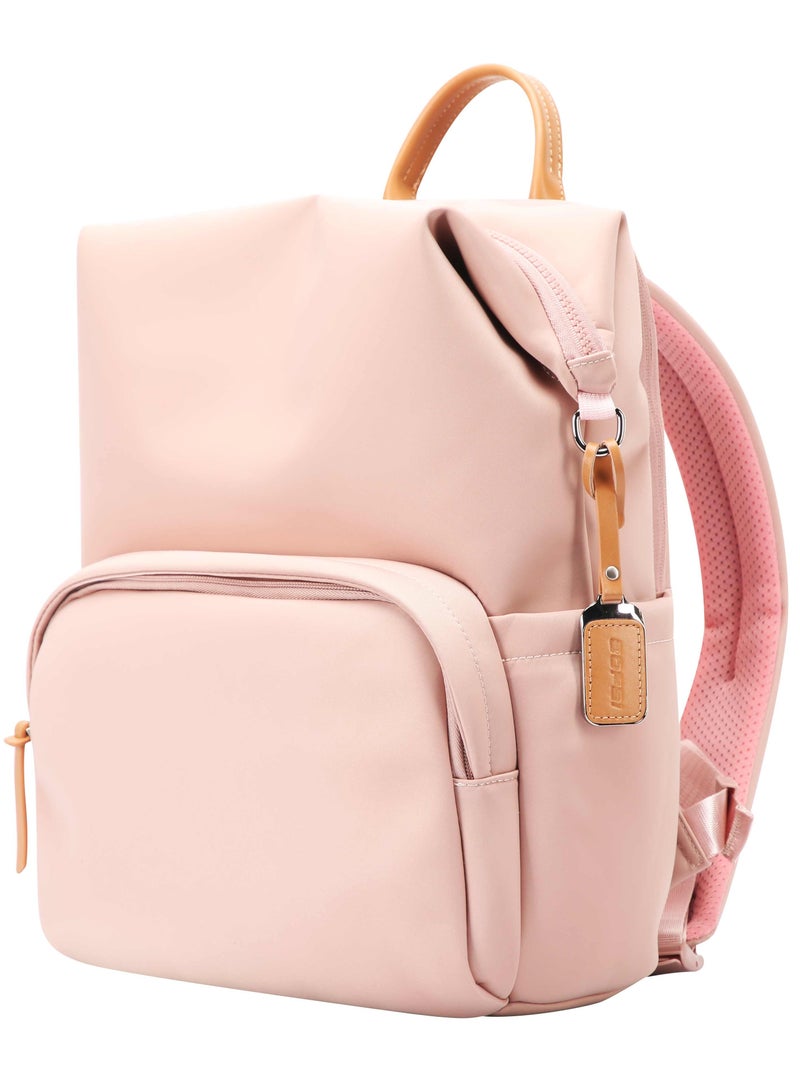 BOPAI Professional Lady Water Resistant  Backpack - Premium Laptop Carry Bag for Business and Travel with Luggage Strap -BO-LB791-Pink - Image 1