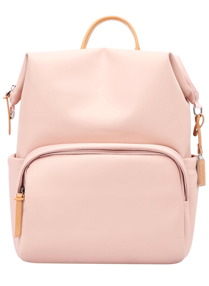 BOPAI Professional Lady Water Resistant  Backpack - Premium Laptop Carry Bag for Business and Travel with Luggage Strap -BO-LB791-Pink - Image 2