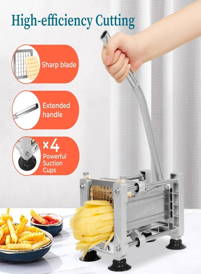 BIEAMA French Fry Cutter, Potato Cutter with 1/4", 3/8", 1/2" Stainless Steel Blades, Fries Cutter for Potatoes, Carrots - Image 2