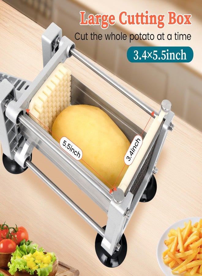 BIEAMA French Fry Cutter, Potato Cutter with 1/4", 3/8", 1/2" Stainless Steel Blades, Fries Cutter for Potatoes, Carrots - Image 5