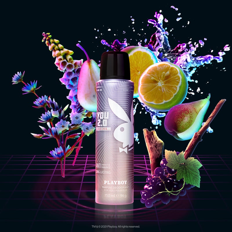 Playboy You 2.0 Loading Deodorant Spray 150ml For Her - Image 2