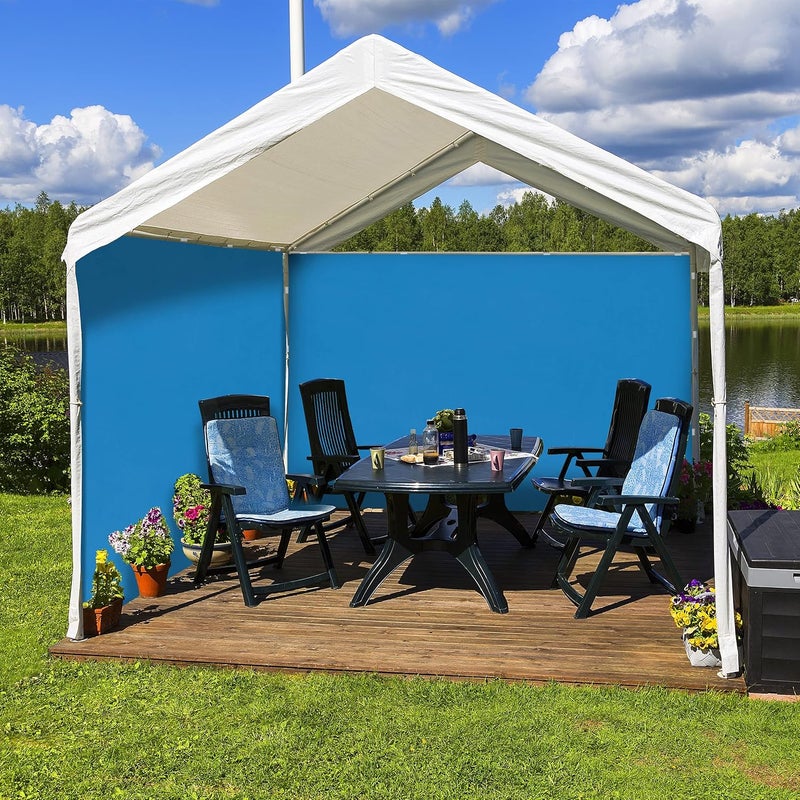 Relaxdays Side Panels, Set of 2, Side Wall for 3 x 2 m Gazebos, Waterproof, Without Windows, Plastic, Blue - Image 2