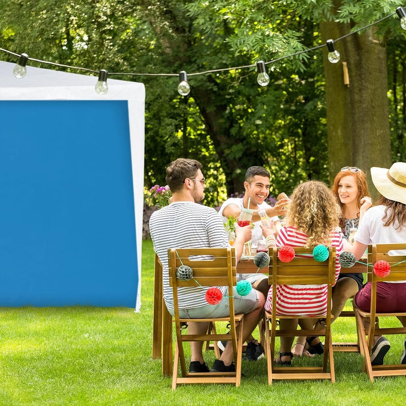 Relaxdays Side Panels, Set of 2, Side Wall for 3 x 2 m Gazebos, Waterproof, Without Windows, Plastic, Blue - Image 3