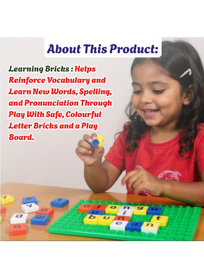 Creative's Smart Learning Bricks Educational Toy - Vocabulary & Spelling Building Blocks, Montessori Gift for Boys & Girls Ages 4 5 6 - Image 4