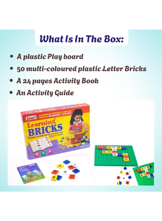 Creative's Smart Learning Bricks Educational Toy - Vocabulary & Spelling Building Blocks, Montessori Gift for Boys & Girls Ages 4 5 6 - Image 3