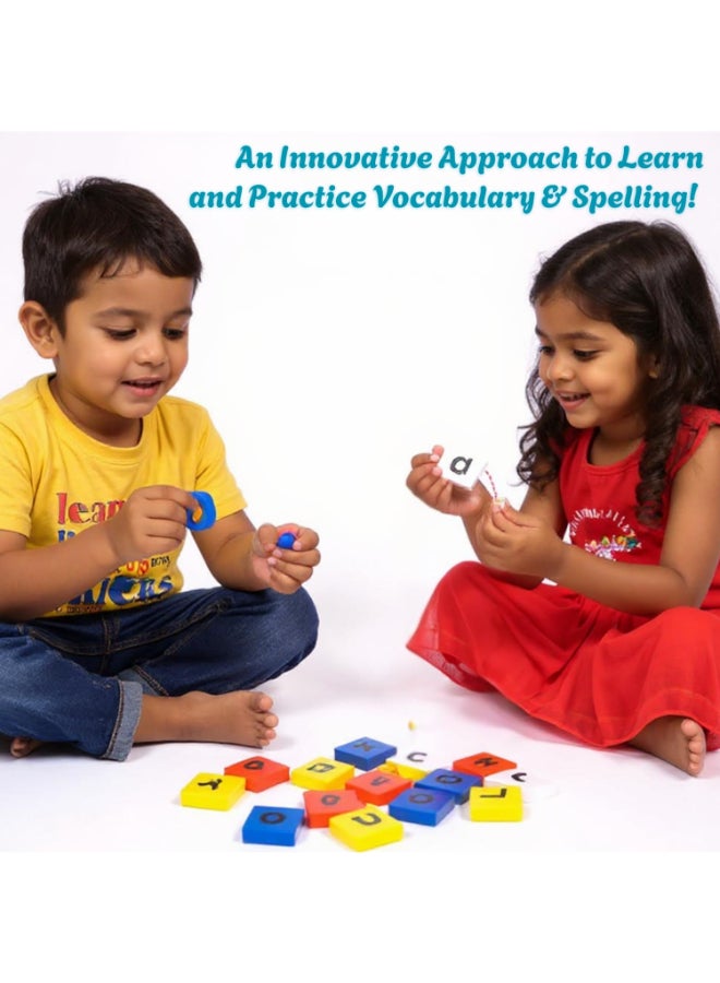 Creative's Smart Learning Bricks Educational Toy - Vocabulary & Spelling Building Blocks, Montessori Gift for Boys & Girls Ages 4 5 6 - Image 2