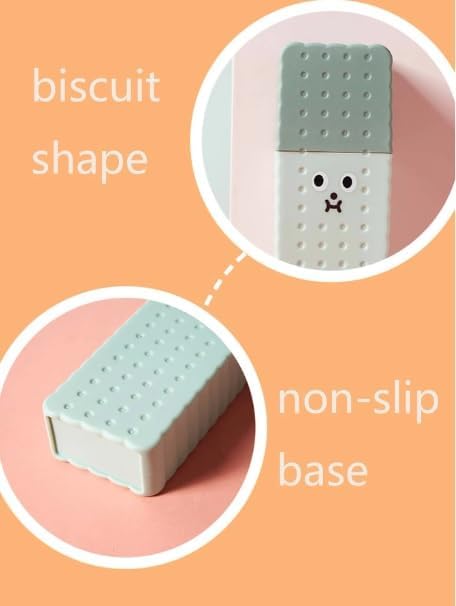 TORIOX Toriox Pack of 2 Cute Cartoon Shape Toothbrush Paste Holder Case Covered Travel Camping Bathroom Essential Cup Box Tooth Mug - Image 5