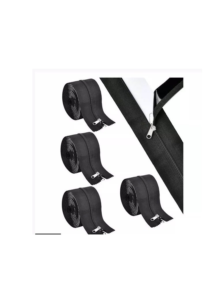 Two Way Separating Waterproof Zippers Black Water Resistant Zippers for Jacket Sewing Coat Down Coats Tailor Craft  - Image 4