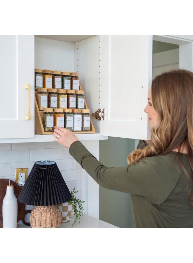 سلم توابل خشب لتنظيم البهارات – منظم مطبخ أنيق بدون برطمانات - Image 5