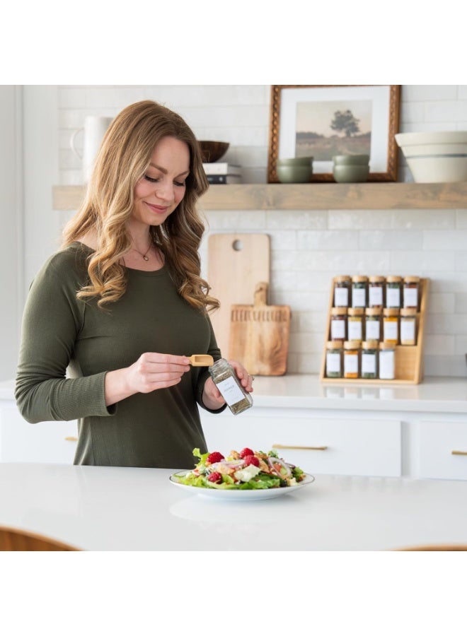 سلم توابل خشب لتنظيم البهارات – منظم مطبخ أنيق بدون برطمانات - Image 4