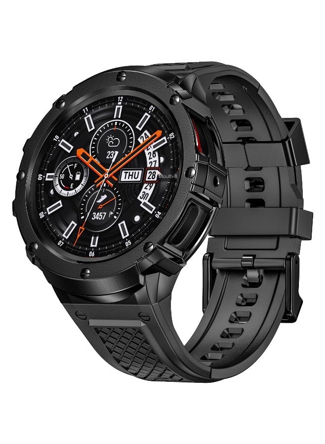 Samsung Watch 4/5/6/Pro Stainless Steel Case with TPU Integrated Band - Image 1