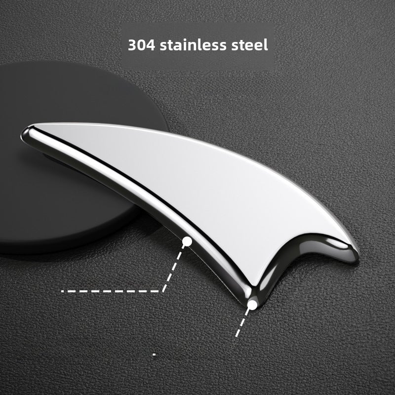 Five-piece set of fascial knife stainless steel neck mask knife myofascial release muscle relaxation scraping tendon scraping leg stick massager([Type C] flannelette bag) - Image 3