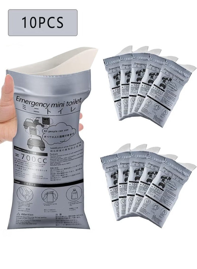 Disposable Urinal Bag Portable Camping Pee Bags Travel Pee Bags Traffic Jam Emergency Portable Urine Bag Vomit Bags for Men Women Kids Children Patient 10Pack - Image 1