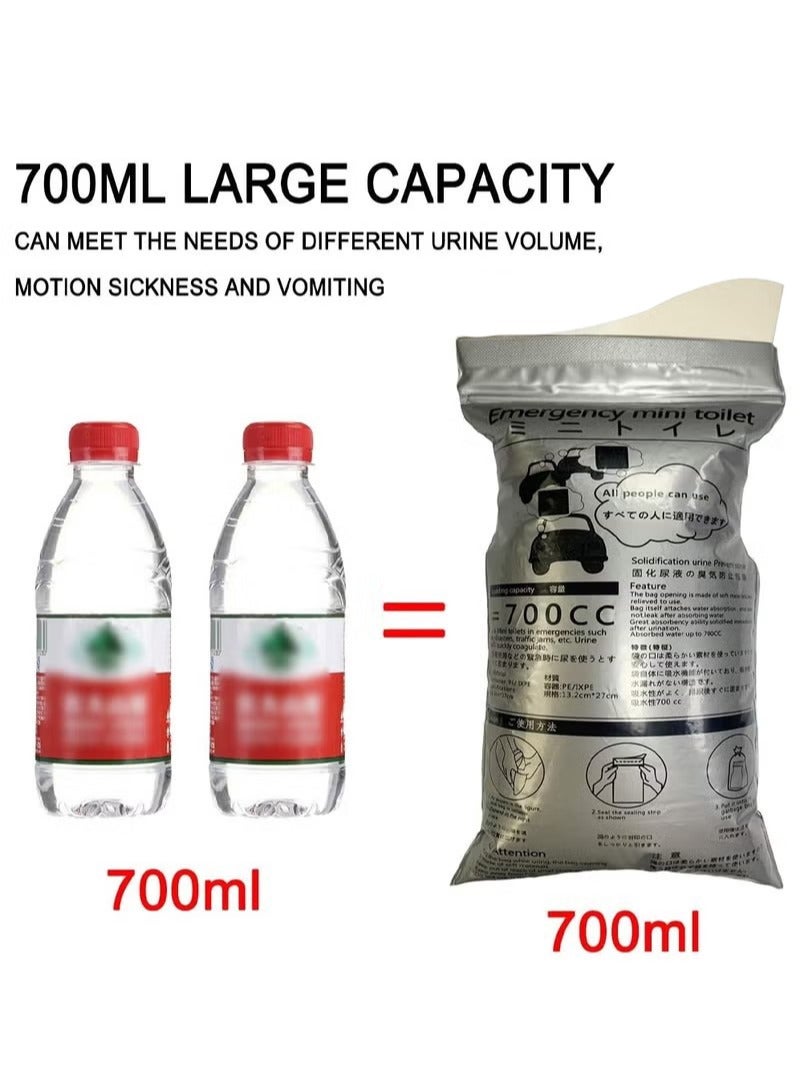 Disposable Urinal Bag Portable Camping Pee Bags Travel Pee Bags Traffic Jam Emergency Portable Urine Bag Vomit Bags for Men Women Kids Children Patient 10Pack - Image 2
