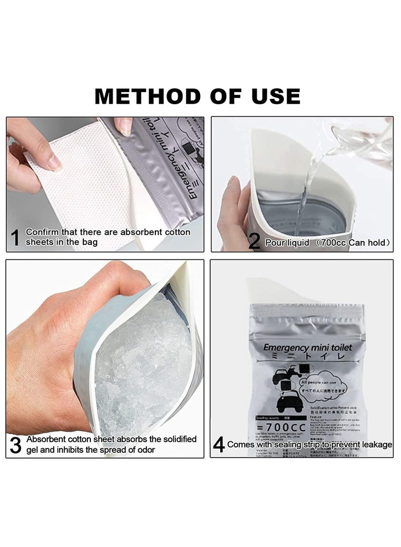 Disposable Urinal Bag Portable Camping Pee Bags Travel Pee Bags Traffic Jam Emergency Portable Urine Bag Vomit Bags for Men Women Kids Children Patient 10Pack - Image 5